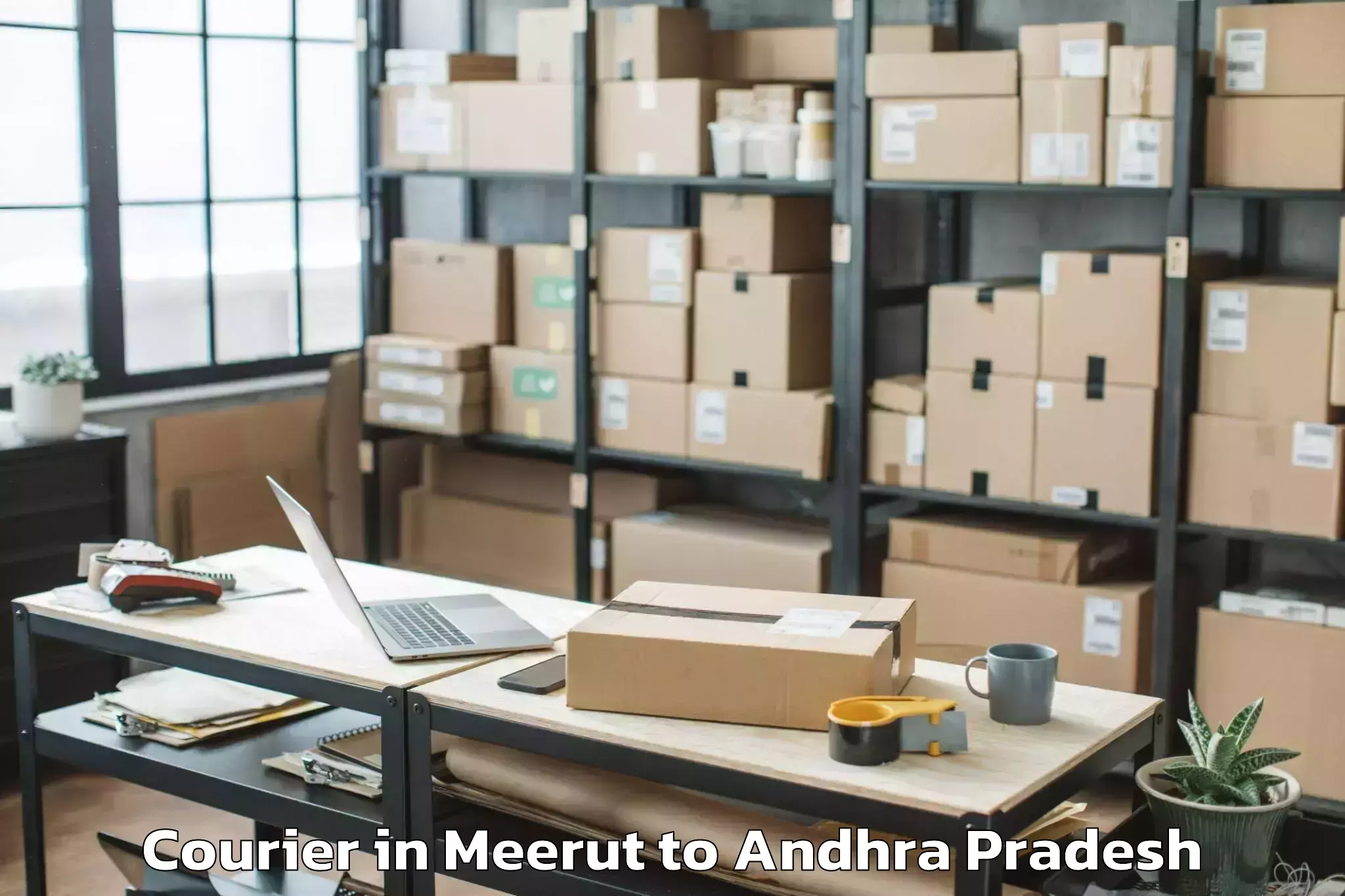 Trusted Meerut to Rompicherla Courier